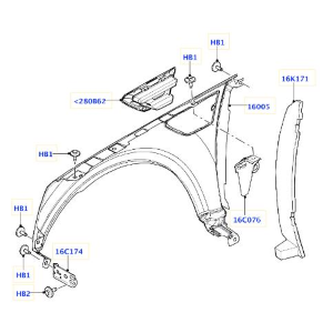 LR005868 PARAFANGO ANTERIORE SX SINISTROLAND ROVER FREELANDER 2 (L359)(2006-2014)