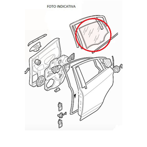 3P VETRO CRISTALLO FISSO POSTERIORE SINISTRO FORD FIESTA 5 V (JH,JD)(01-10)