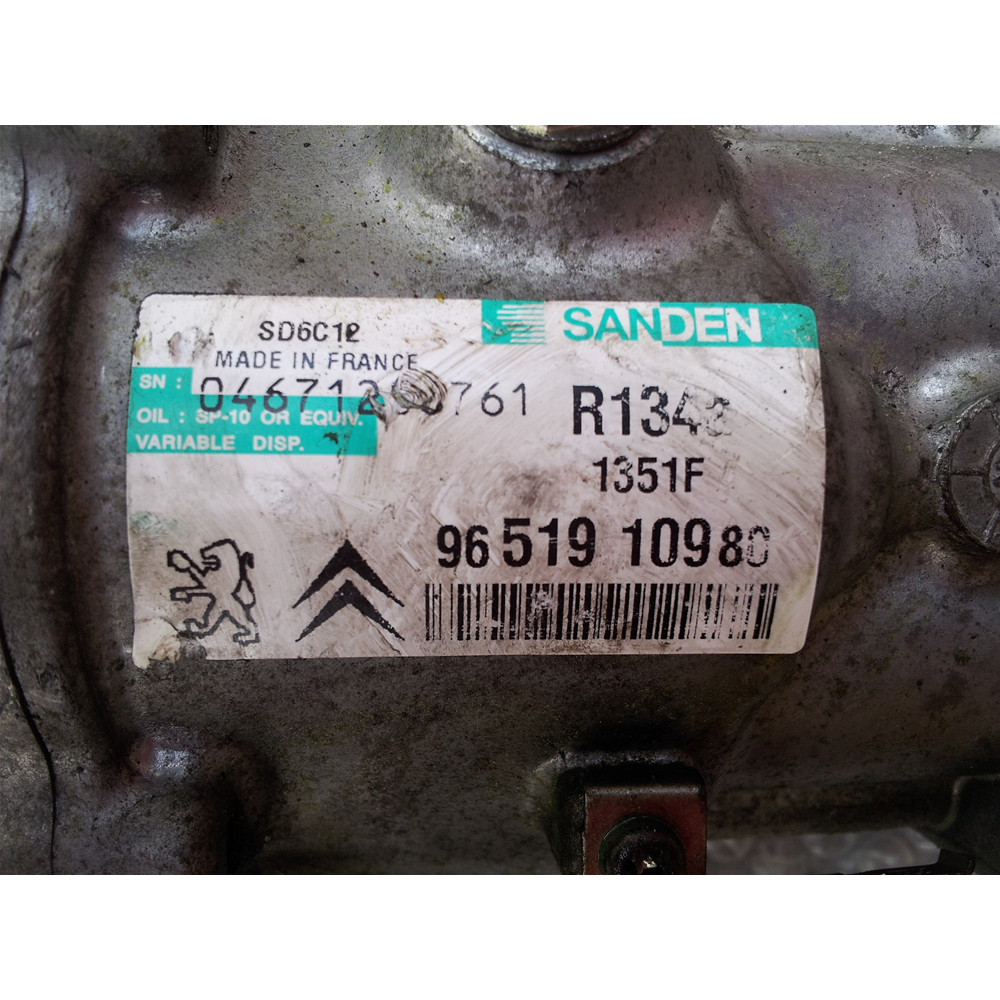 COMPRESSORE ARIA CONDIZIONATA CITREON PEUGEOT ORIGINALE COD: 9800840380 -  DVR Ricambi